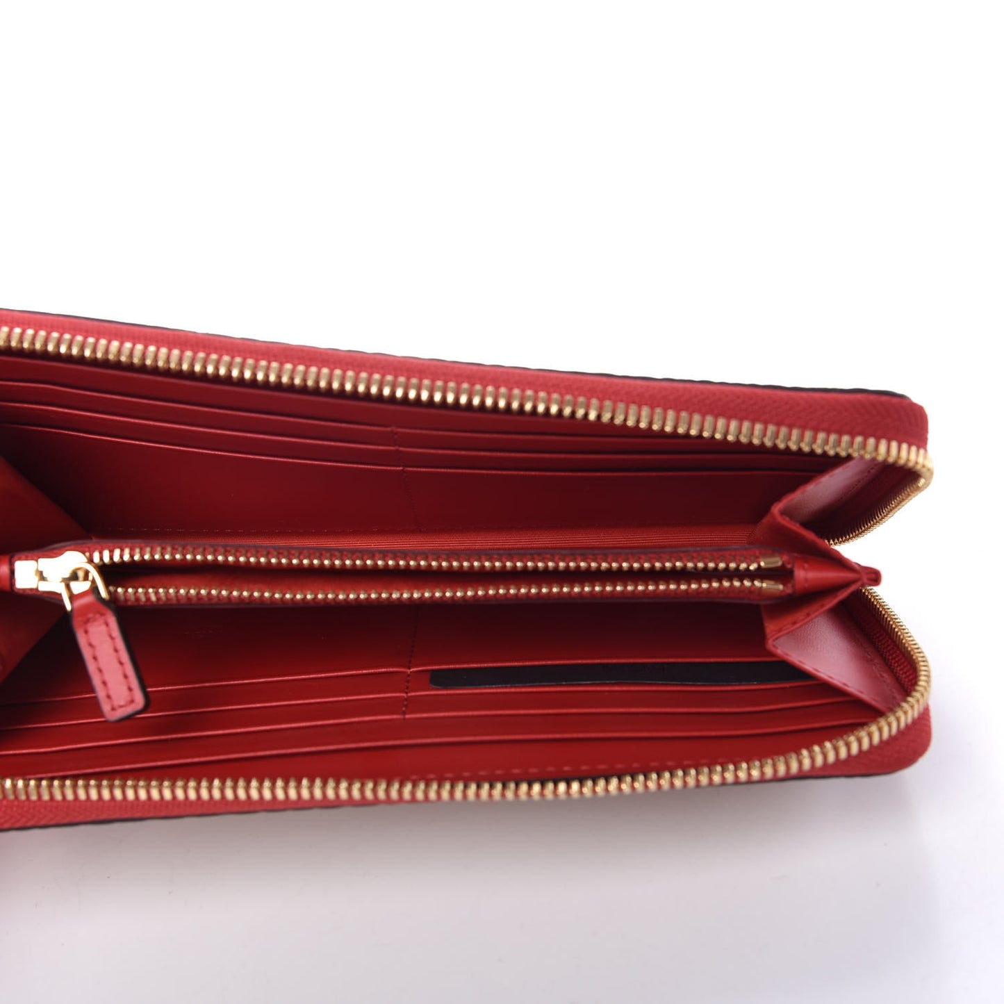 Visetos Large Zip Around Wallet Cognac Red