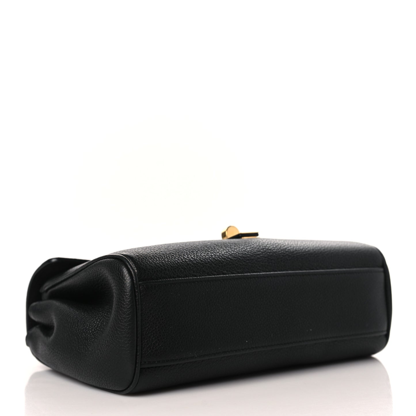Grained Calfskin Teen Soft 16 Shoulder Bag Black