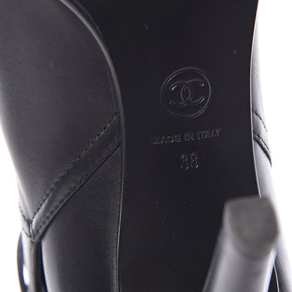 Chanel Calfskin CC Short Boots 38 Black 8 of 10