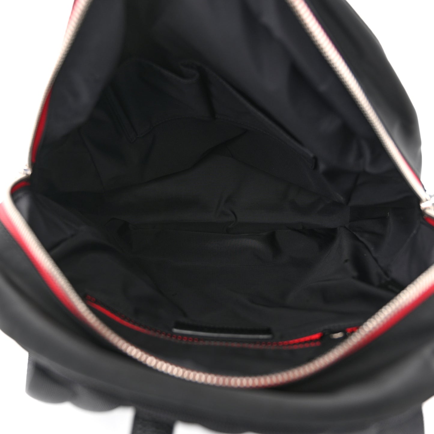 Nylon Medium Logo Backpack Black