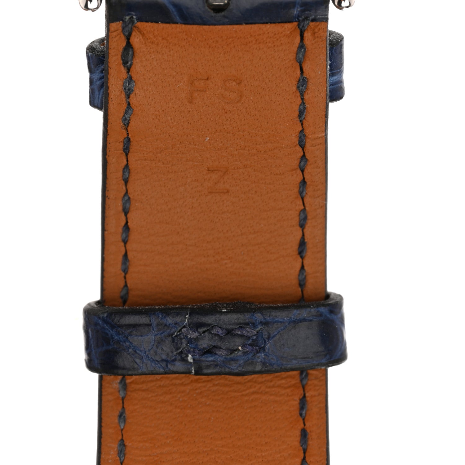 Hermes Shiny Alligator Heure H Hour Watch Strap Bleu Roi 6 of 6