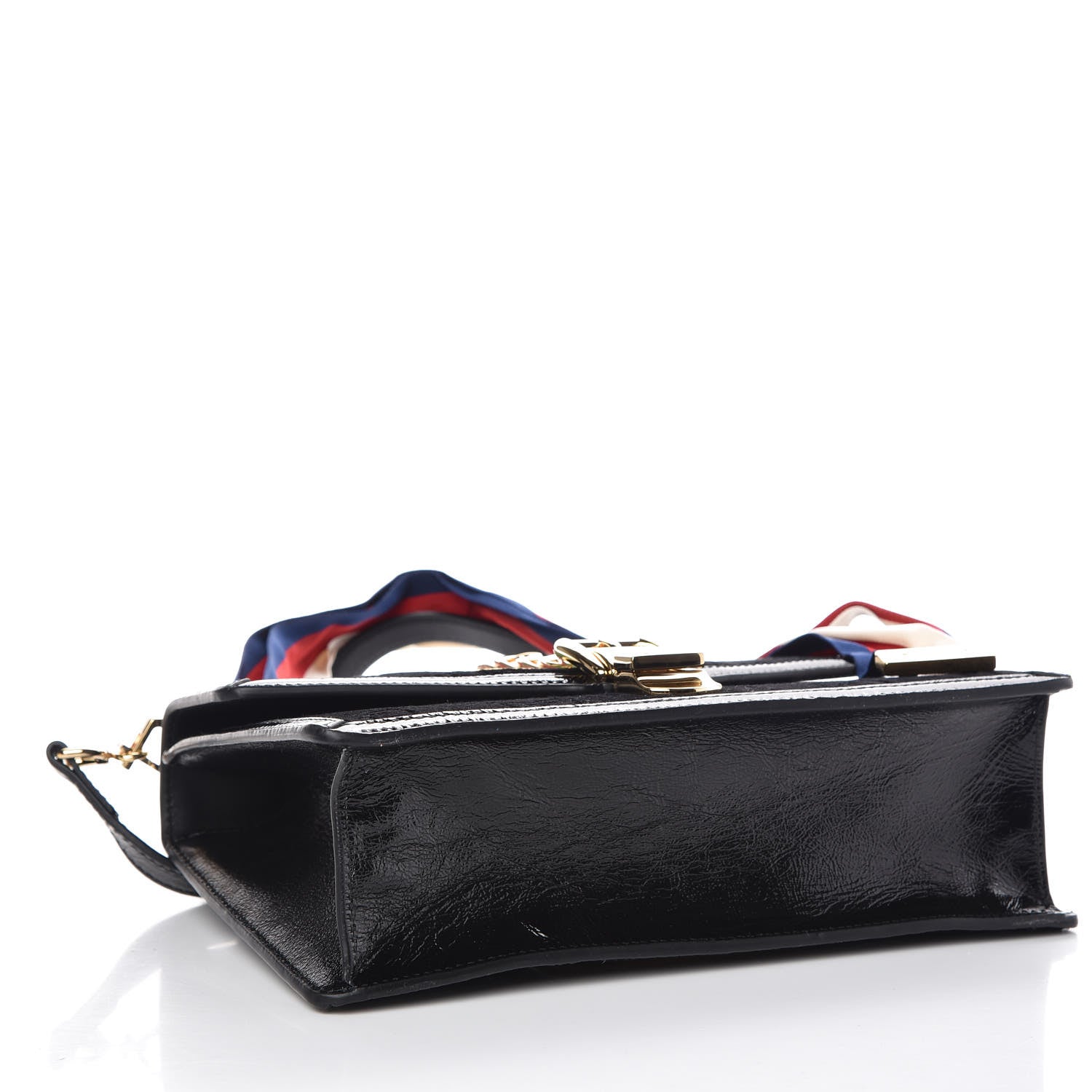 Gucci Velvet GG Monogram Small Sylvie Shoulder Bag Black 4 of 7