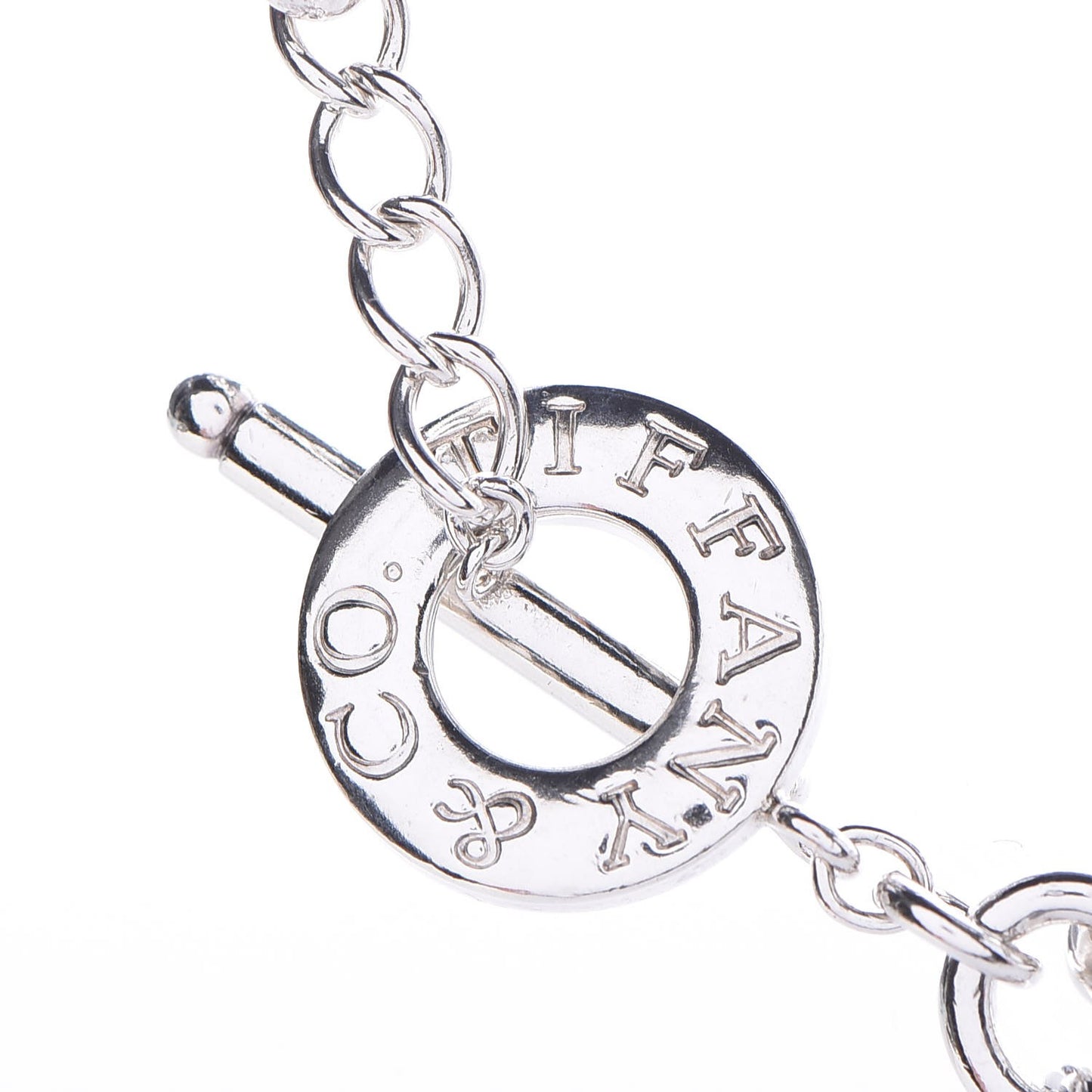 Sterling Silver Heart Tag Toggle Necklace