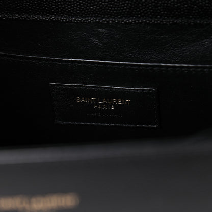 Saint Laurent Grain de Poudre Medium Classic Monogram Cassandra Top Handle Black 8 of 9