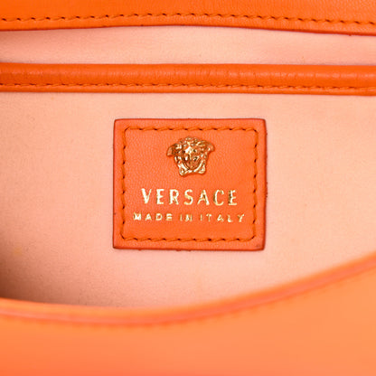 Versace Patent Palazzo Medusa Chain Evening Bag Orange 5 of 13