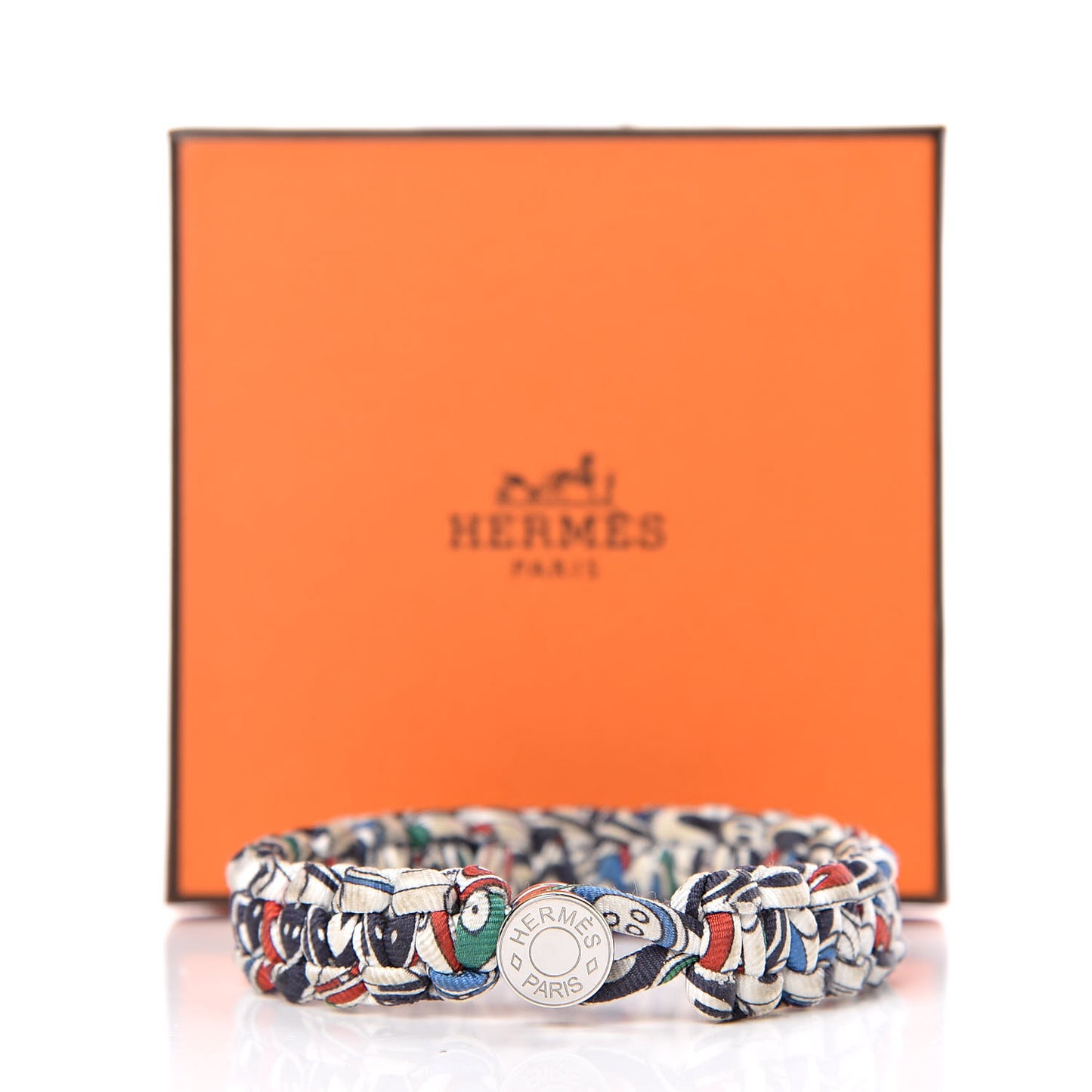 Silk Twill Kid Bracelet White Multicolor