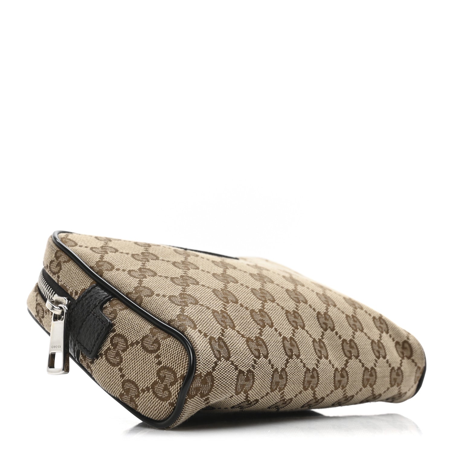 Gucci Monogram Dollar Calfskin Belt Bag Beige Ebony Testa di Moro Marrone Scuro 4 of 10