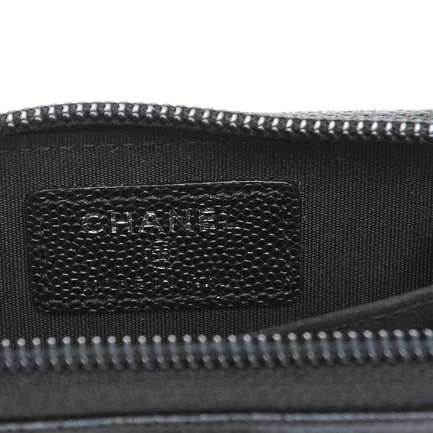 Chanel Caviar Quilted Boy Zip Around Coin Purse Wallet Black 6 of 8