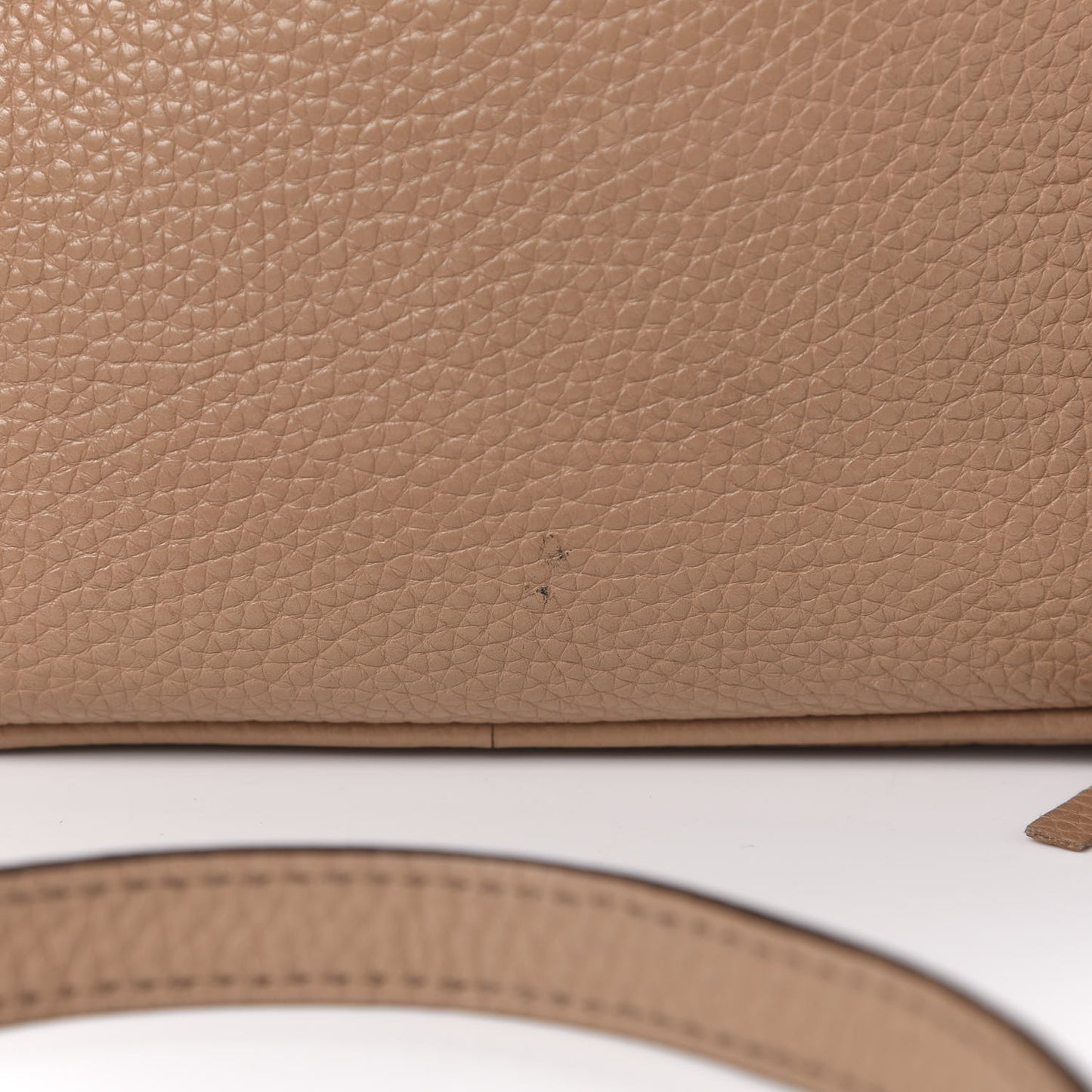 Pebbled Calfskin Small Soho Disco Bag Rose Beige