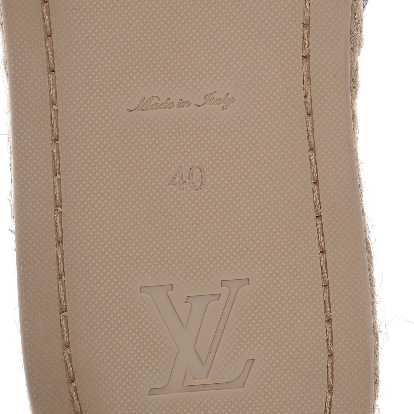 Canvas Blue Shore Espadrille Flats 40 Marine