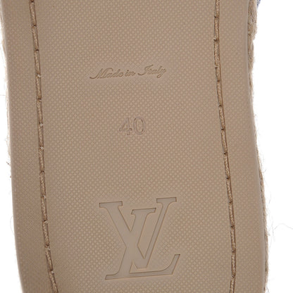 Louis Vuitton Canvas Blue Shore Espadrille Flats 40 Marine 6 of 9