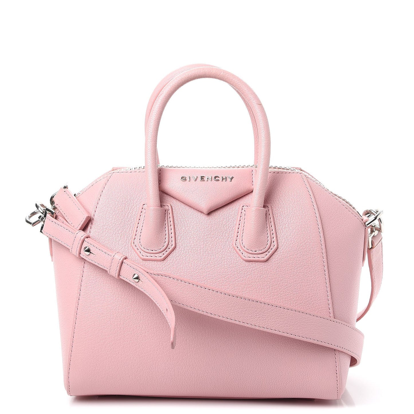 Sugar Goatskin Mini Antigona Pale Pink