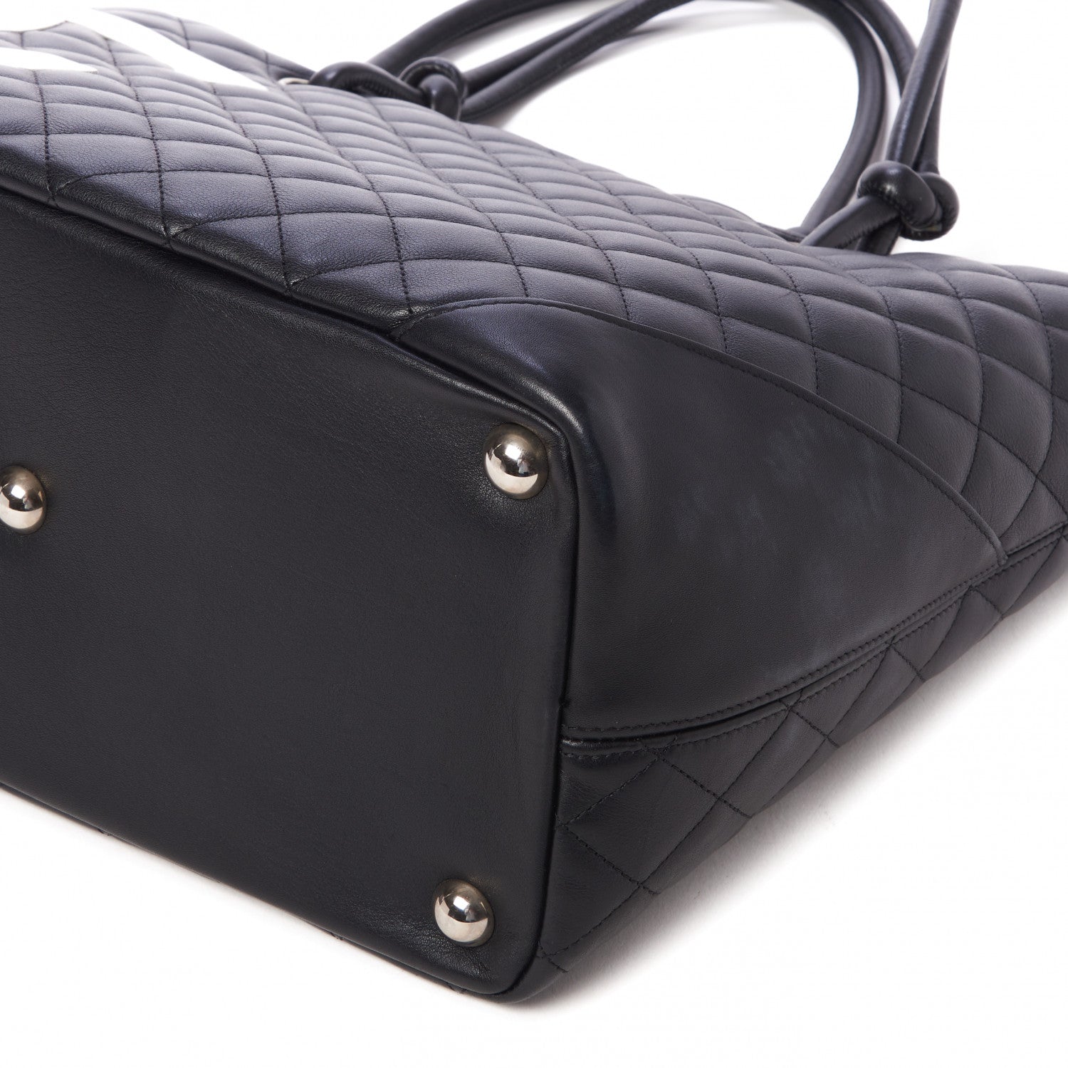 Chanel Calfskin Quilted Large Cambon Tote Black White 5 of 11