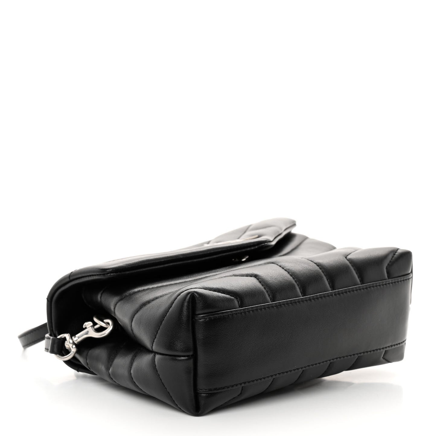 Calfskin Y Quilted Monogram Toy Loulou Crossbody Bag Black