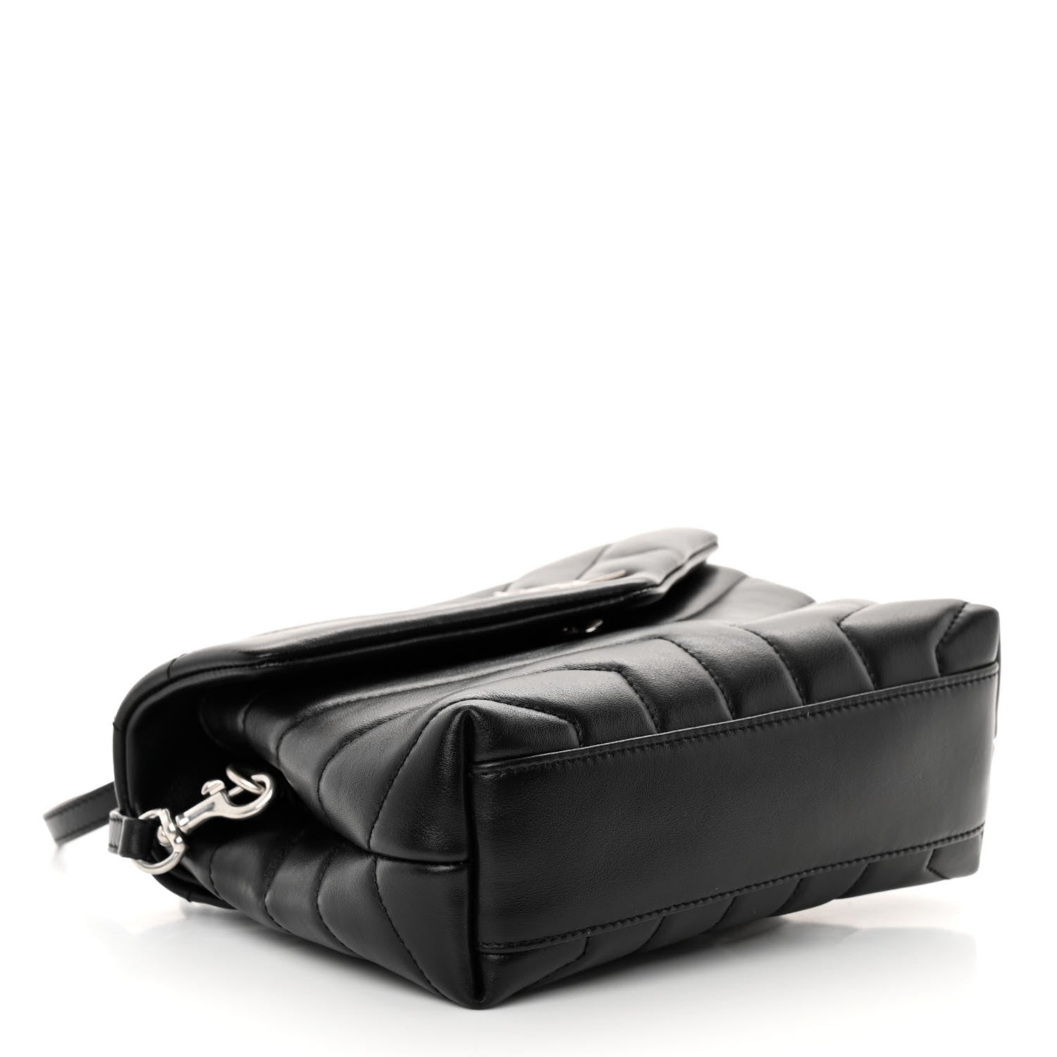 Saint Laurent Calfskin Y Quilted Monogram Toy Loulou Crossbody Bag Black 4 of 12