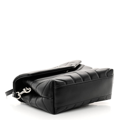 Saint Laurent Calfskin Y Quilted Monogram Toy Loulou Crossbody Bag Black 4 of 12