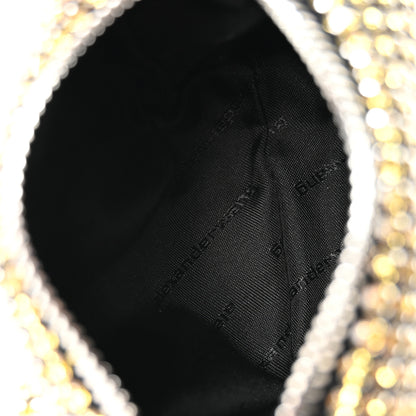Alexander Wang Mesh Crystal Rhinestone Mini Heiress Pouch Porcelain 5 of 11