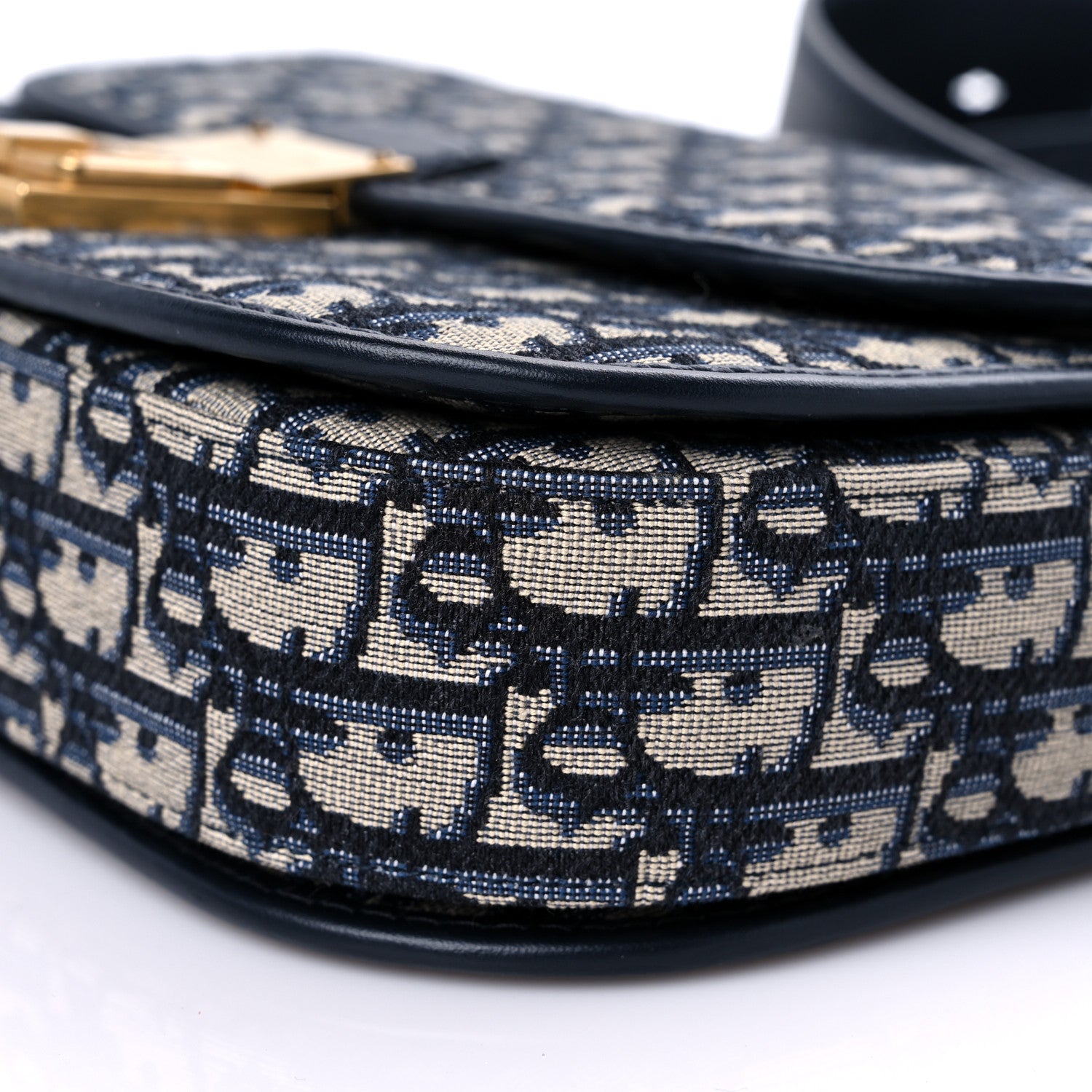 Christian Dior Oblique Flap Bag Navy Blue 9 of 12