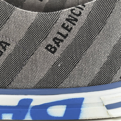Balenciaga Canvas Jacquard Diagonal Allover Logo Womens Match Graffiti Sneakers 40 Grey 12 of 14