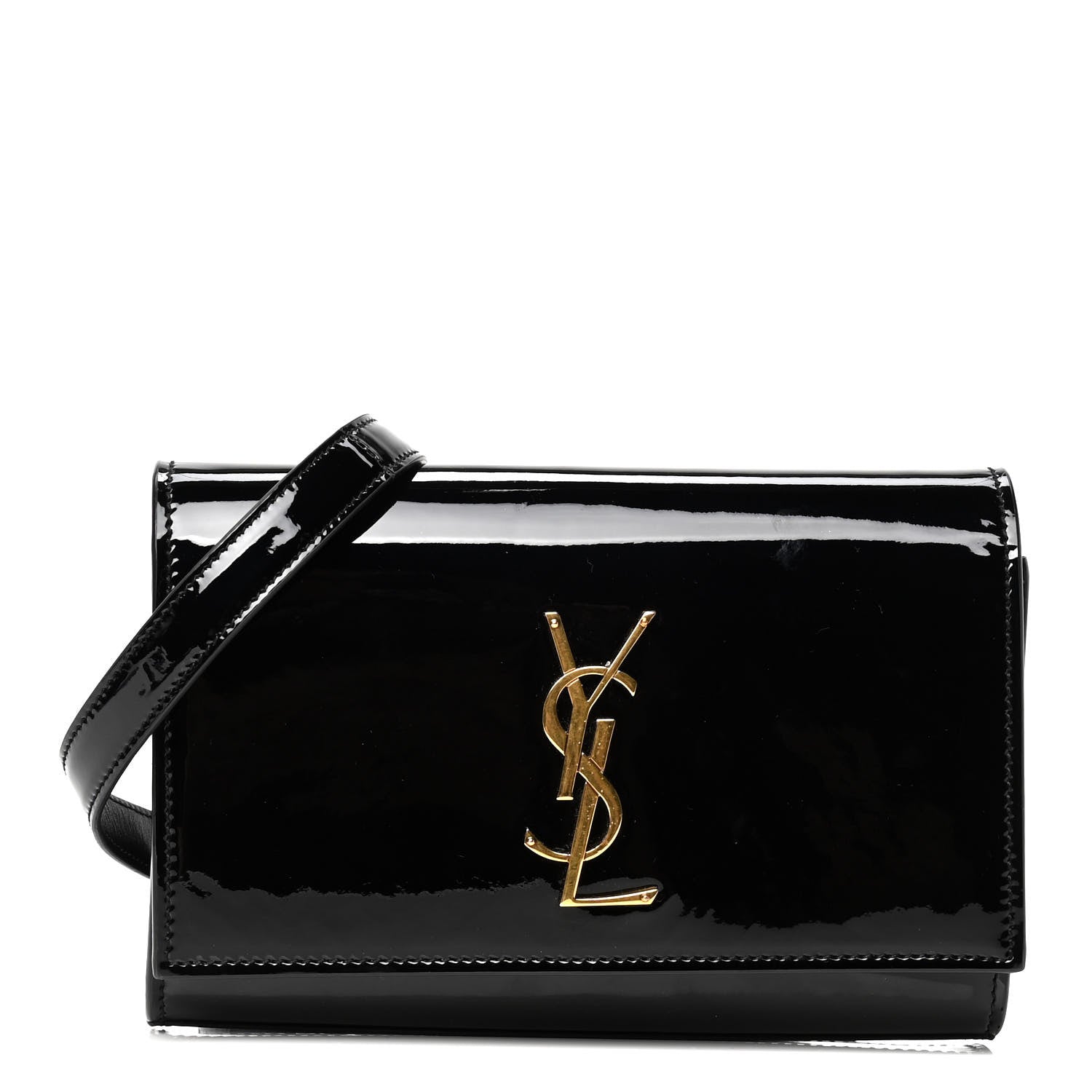 Saint Laurent Patent Monogram Kate Belt Bag Black 1 of 6
