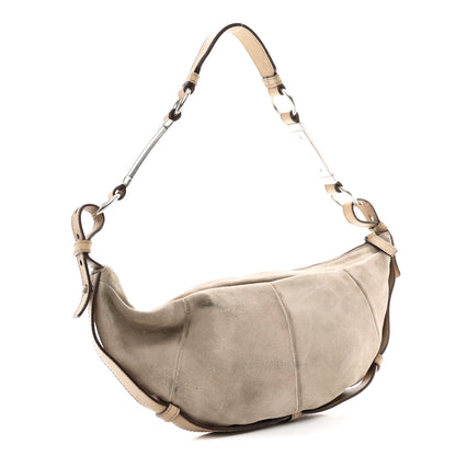 Saint Laurent Suede Calfskin Small Hobo Beige 3 of 12