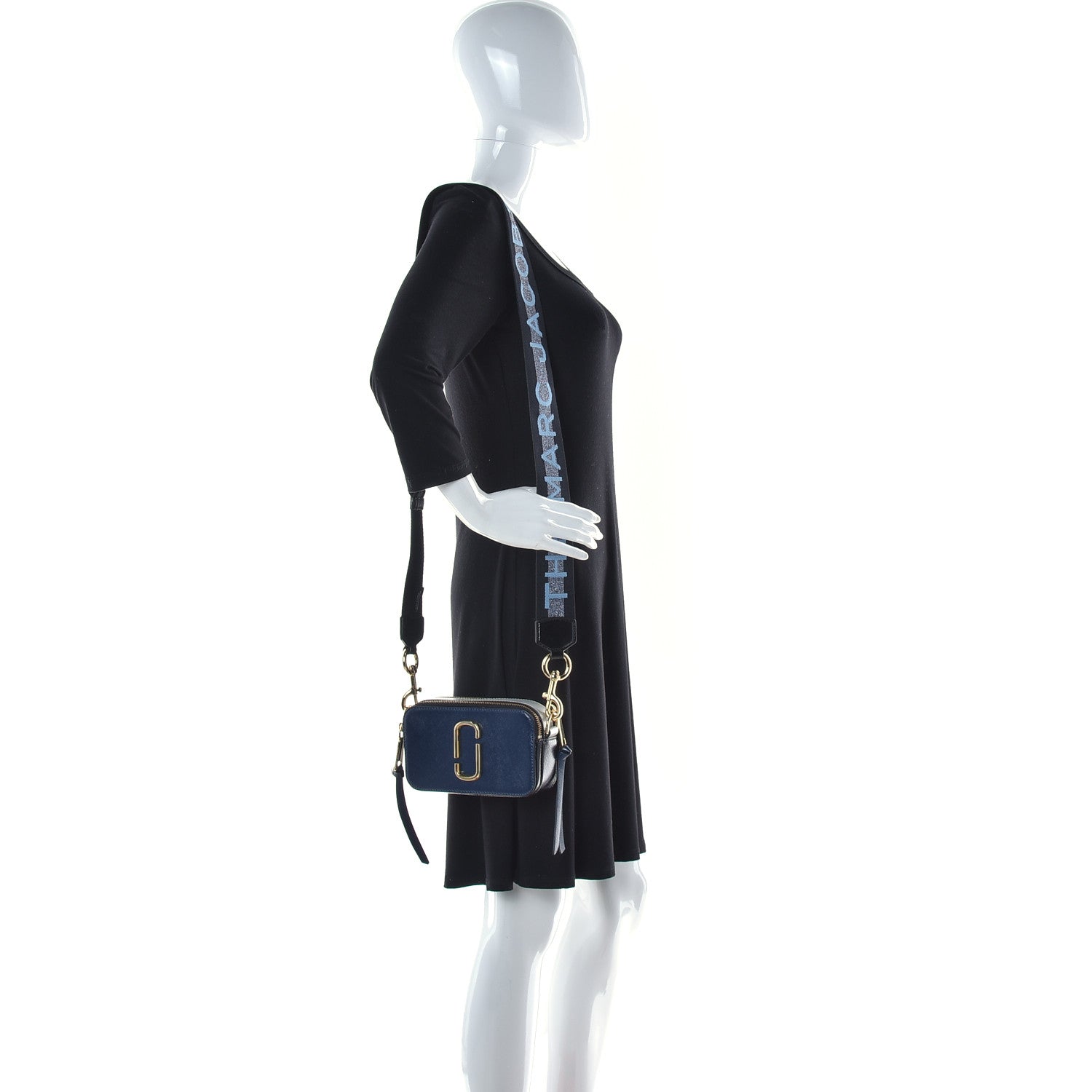 Marc Jacobs Saffiano Small Snapshot Camera Bag New Blue Sea Multicolor 2 of 19