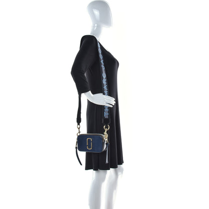 Marc Jacobs Saffiano Small Snapshot Camera Bag New Blue Sea Multicolor 2 of 19