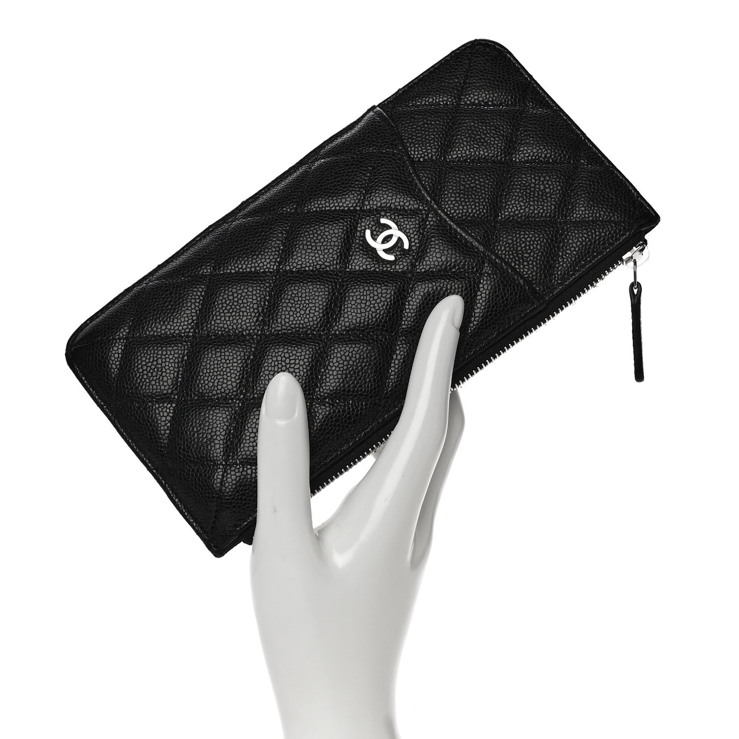 Caviar Quilted Classic iPhone Pouch Black