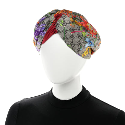 Gucci Silk Monogram Flora Print Headband M Red 2 of 6