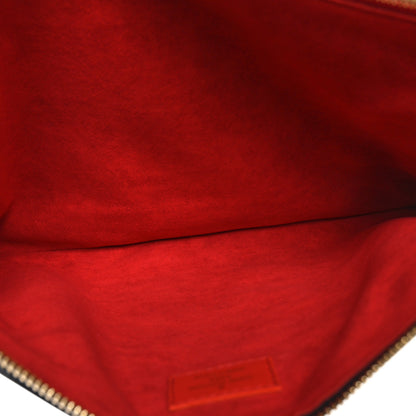 Louis Vuitton Patent Embossed Monogram Lambskin Coussin MM Black Red 6 of 9