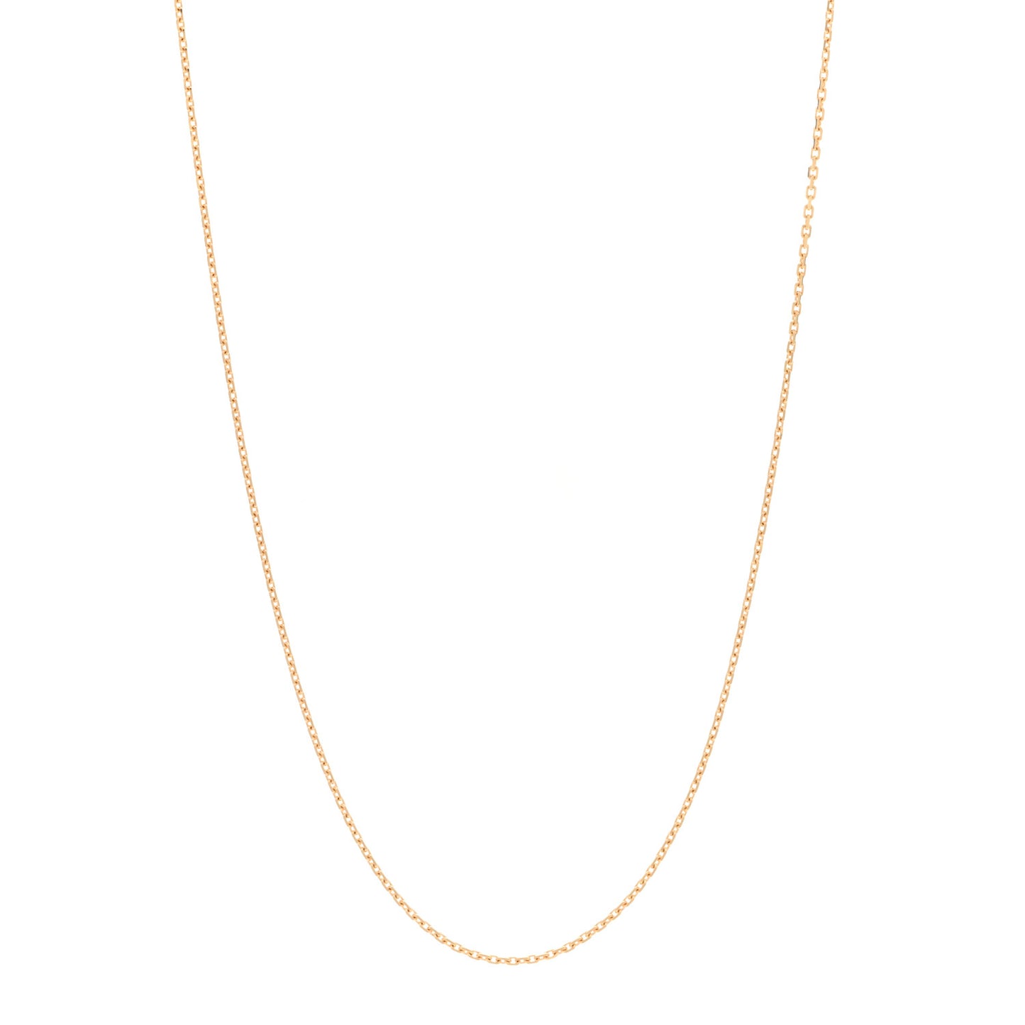 18K Yellow Gold Trace Chain Necklace