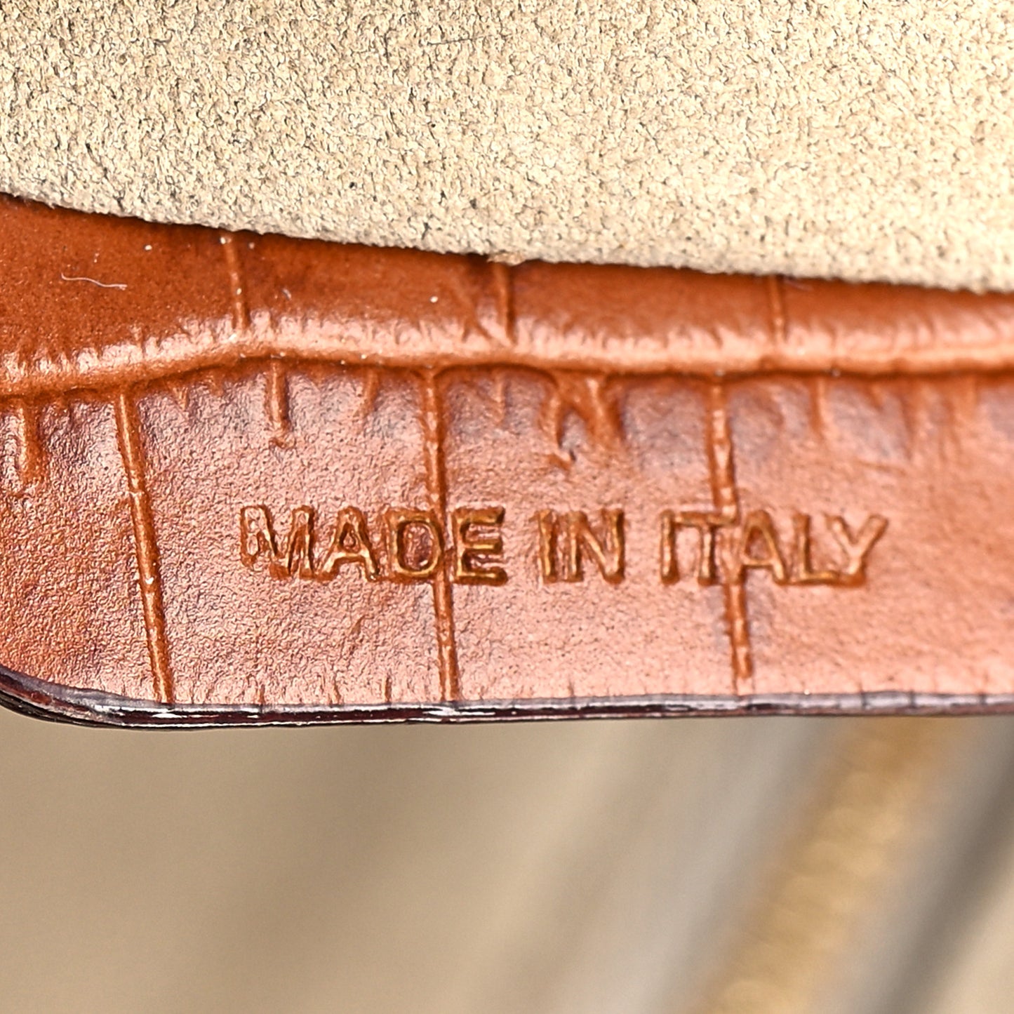 Lamé Raffia Crocodile Embossed Trim Varenne Tote Natural Cuoio