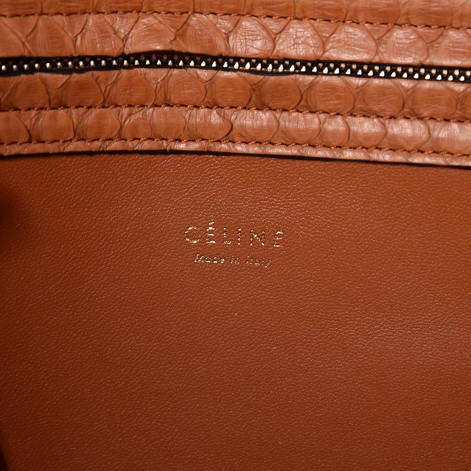Celine Python Medium Phantom Luggage Light Copper 6 of 7