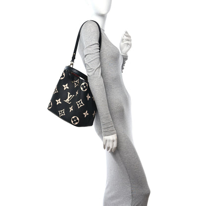 Louis Vuitton Empreinte Monogram Giant Neonoe MM Black Beige 2 of 10