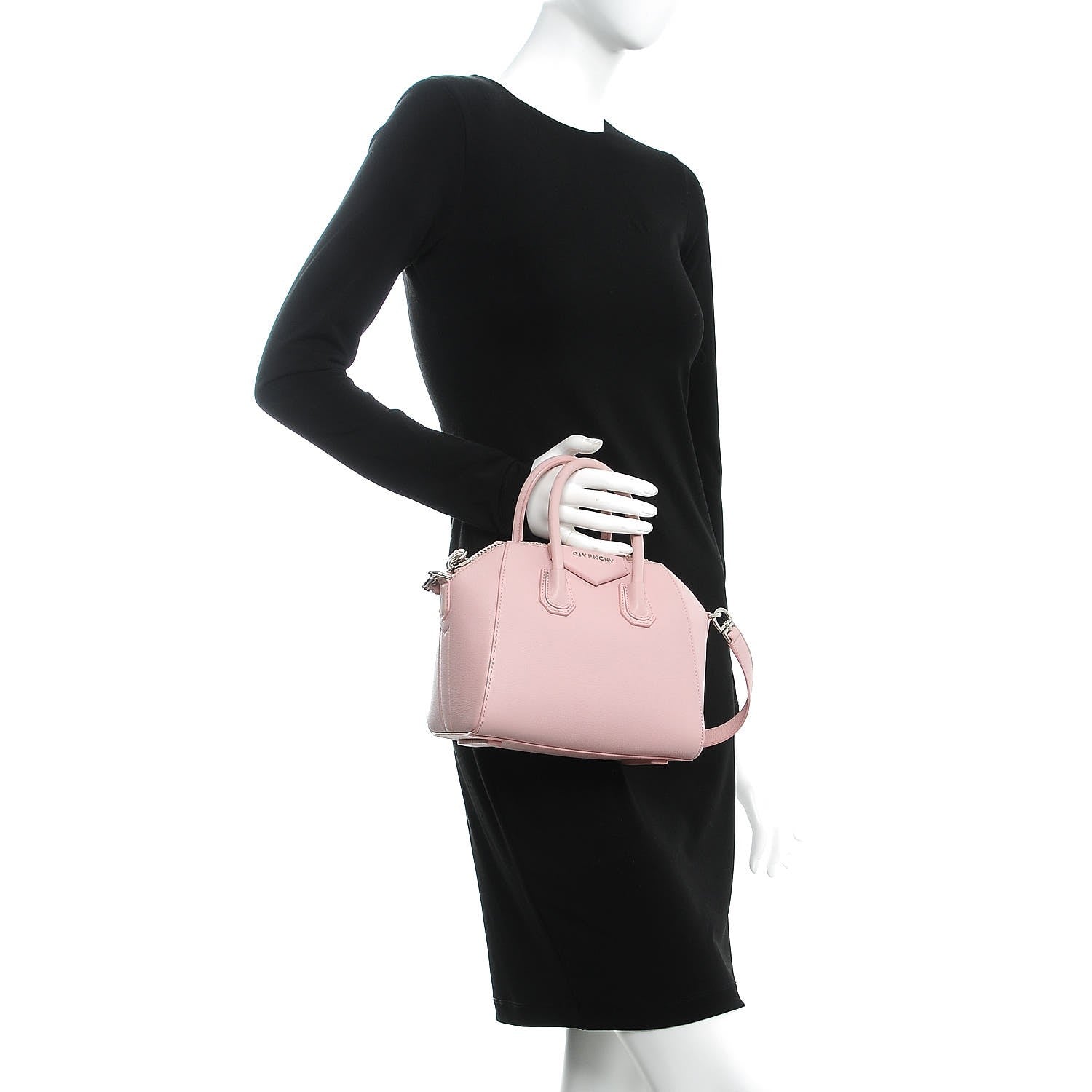 Givenchy Sugar Goatskin Mini Antigona Pale Pink 3 of 10