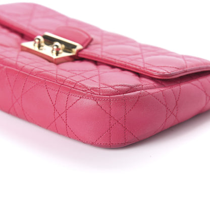 Christian Dior Lambskin Cannage Miss Dior Promenade Pouch Fuchsia 7 of 13