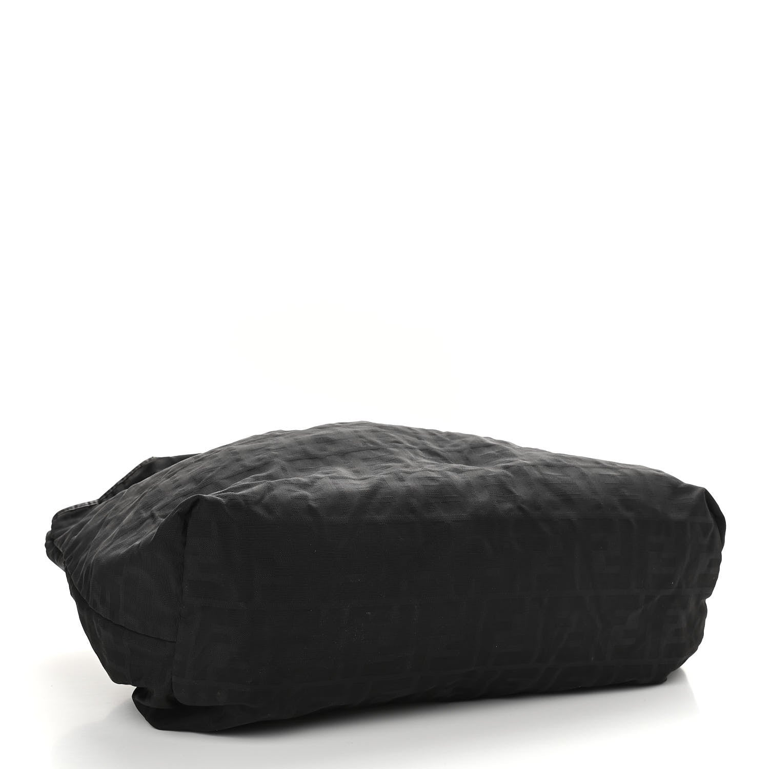 Fendi Nylon Zucca Medium Roll Tote Black 5 of 15