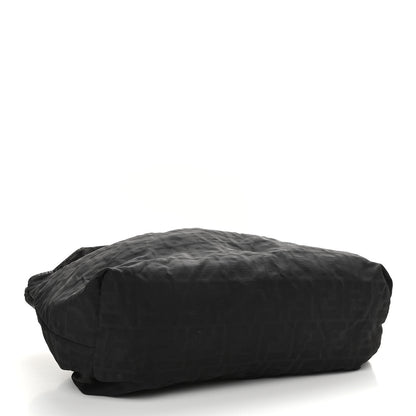 Fendi Nylon Zucca Medium Roll Tote Black 5 of 15