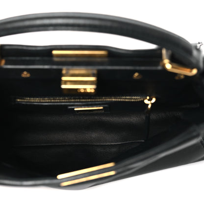 Fendi Nappa Mini Peekaboo Iconic Satchel Black 5 of 12