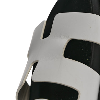 Hermes Calfskin Womens Chypre Sandals 38 White 11 of 14