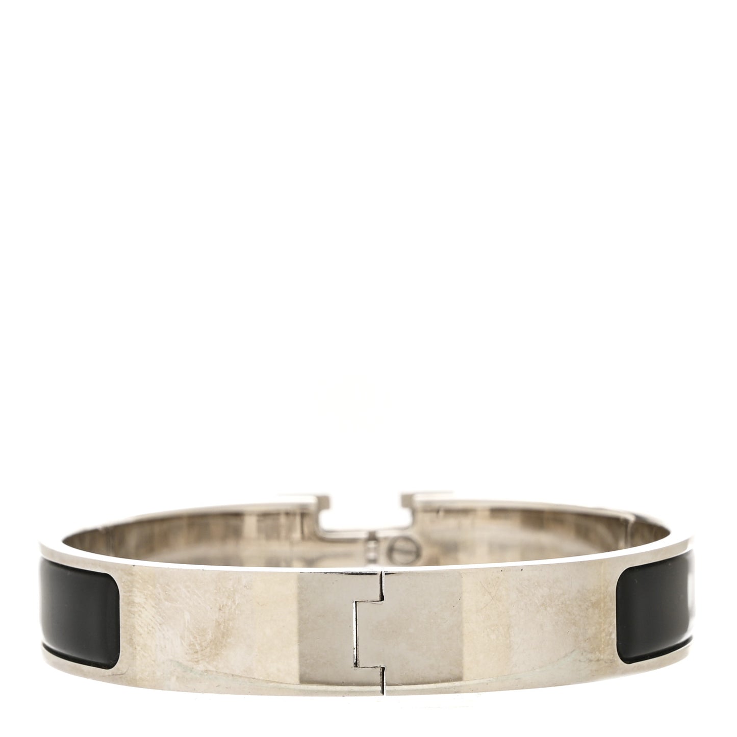 Enamel Narrow Clic Clac H Bracelet GM Black