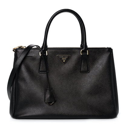 Prada Saffiano Medium Galleria Double Zip Tote Black 1 of 10