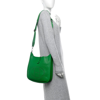 Hermes Taurillon Clemence Evelyne III PM Bambou 2 of 14