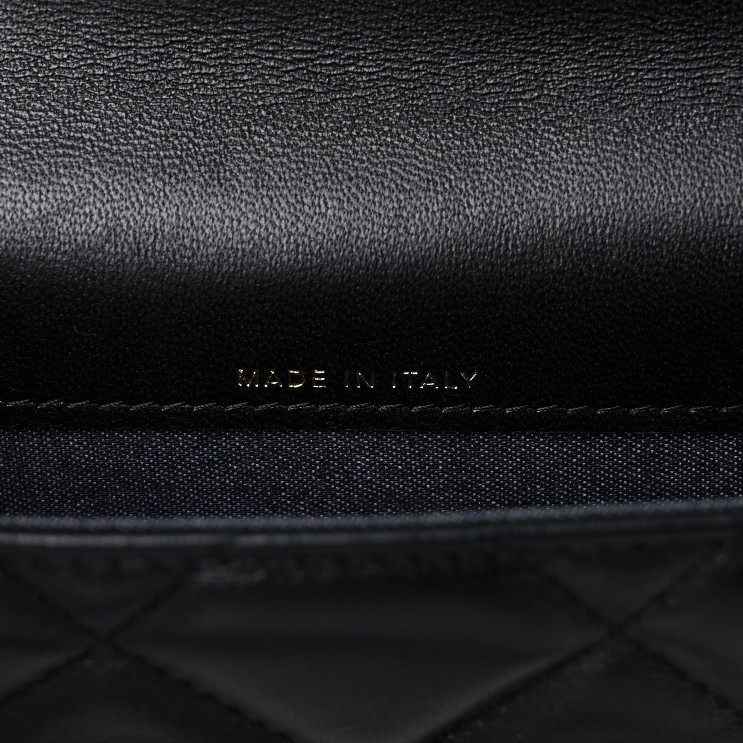Lambskin Quilted Elegant Chain Mini Flap Belt Bag Black