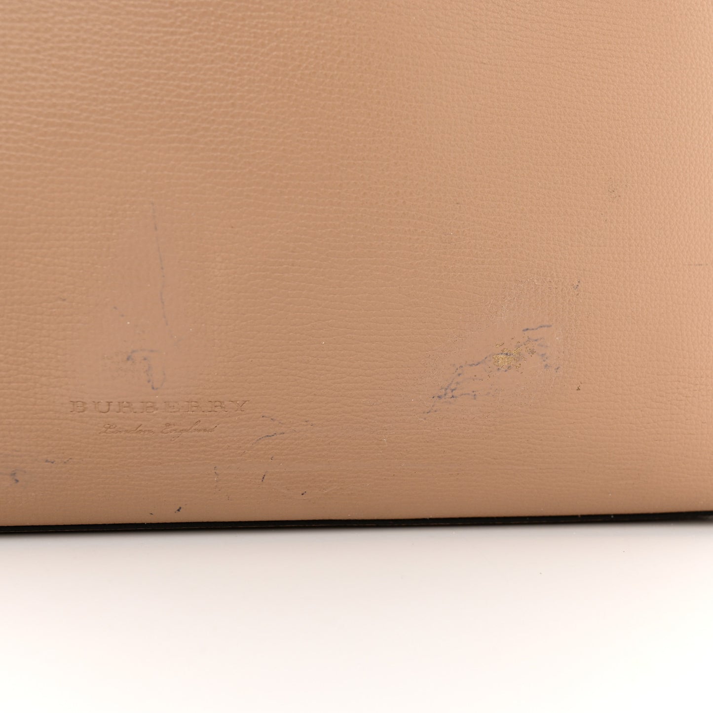 Grainy Calfskin Haymarket Check Medium Reversible Tote Camel