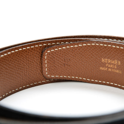 Hermes Box Epsom 32mm Belt Strap 70 Black Gold 4 of 5