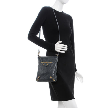 Balenciaga Agneau Giant 12 Gold Hardware Flat Crossbody Anthracite 2 of 7