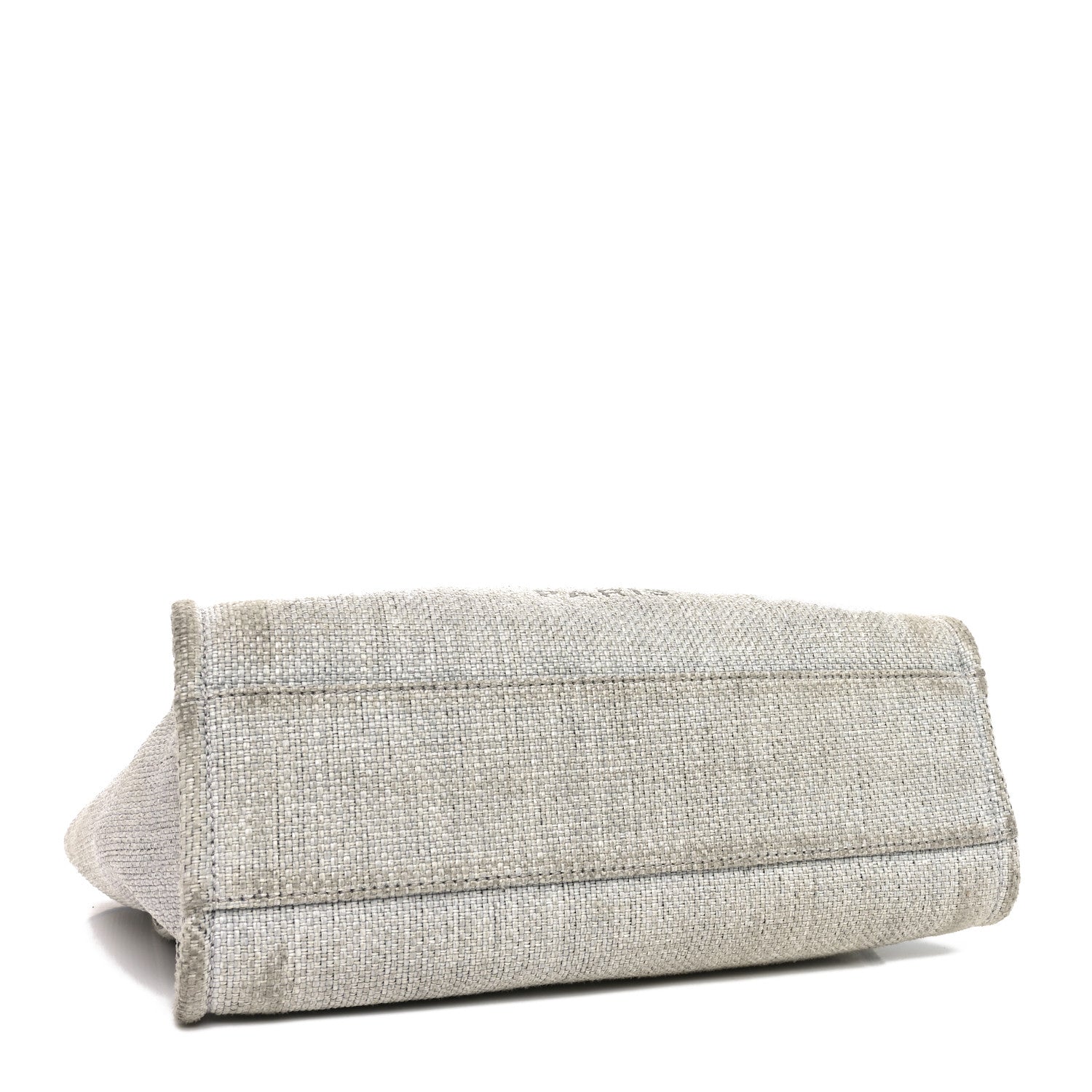 Chanel Woven Straw Raffia Small Deauville Tote Grey 4 of 10