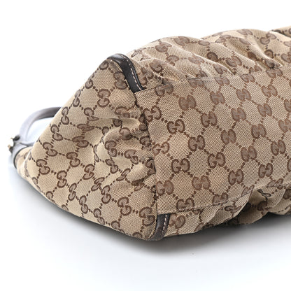 Gucci Monogram Large D Gold Hobo Dark Brown 8 of 17