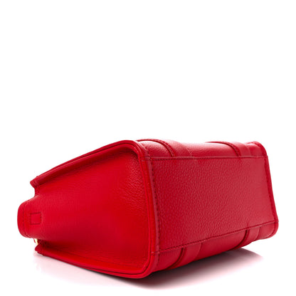 Marc Jacobs Grained Calfskin Small The Tote Bag Red 4 of 12
